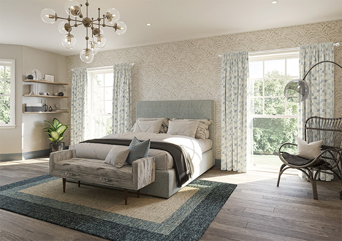 Mosaic Tile, Denim - Made to Measure Curtains - Image 8